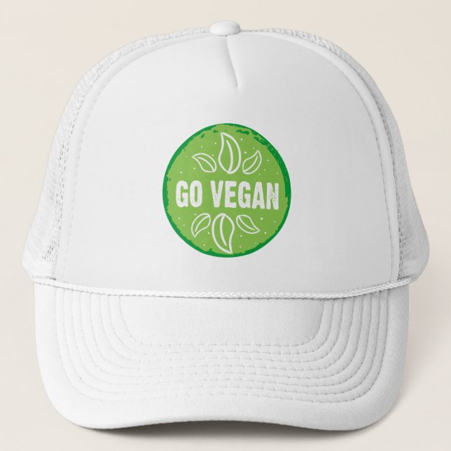 Vegan gehen truckerkappe (Vorderseite)