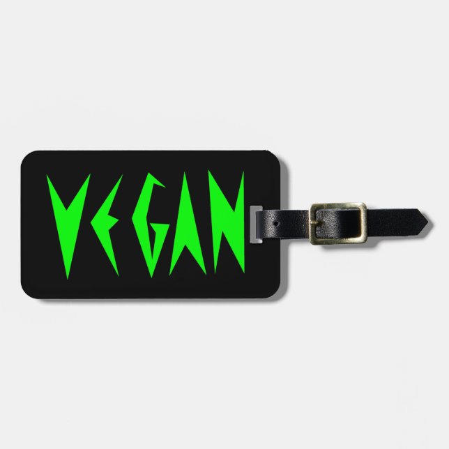 VEGAN GEPÄCKANHÄNGER (Vorderseite horizontal)