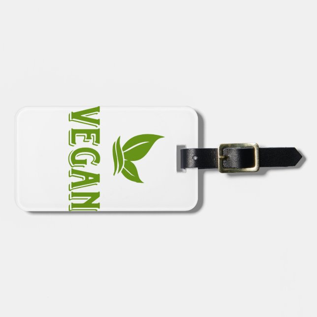 Vegan Gepäckanhänger (Vorderseite horizontal)