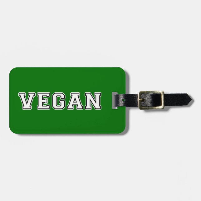 Vegan Gepäckanhänger (Vorderseite horizontal)