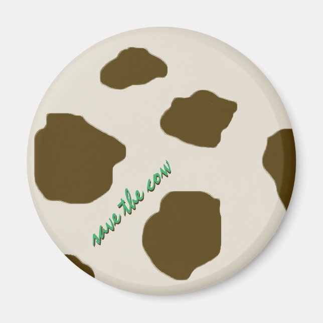 Vegan GERETTET Magnet (Vorne)