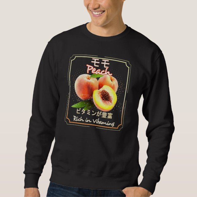 Vegan gesundes Obst und Gemüse Sweatshirt (Vorderseite)