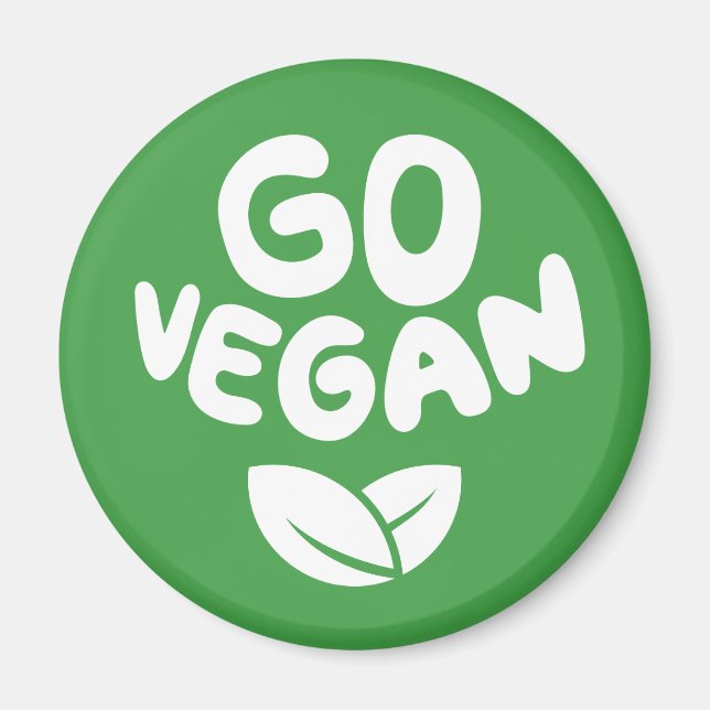 Vegan grün magnet (Vorne)