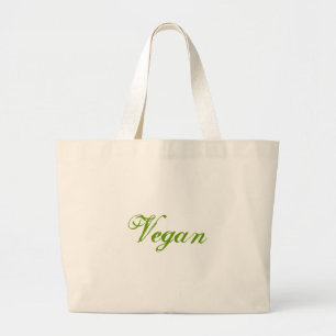 Vegan. Grün. Slogan. Gewohnheit Jumbo Stoffbeutel