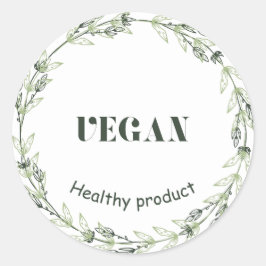 Vegan-grün-weißer Aufkleber