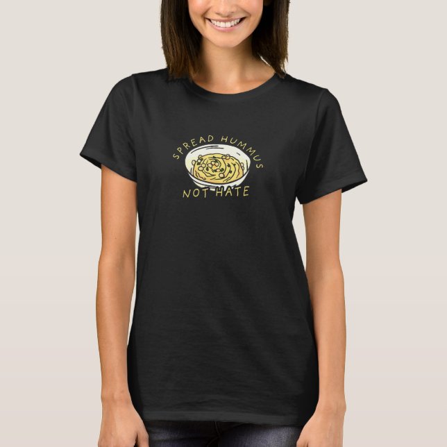 Vegan Hummus Pun Feinschmecker T-Shirt (Vorderseite)