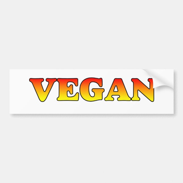 Vegan in den Flammen Autoaufkleber (Vorne)
