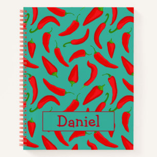 Vegan Inspiriert Red Chili Pepper Print Notizbuch