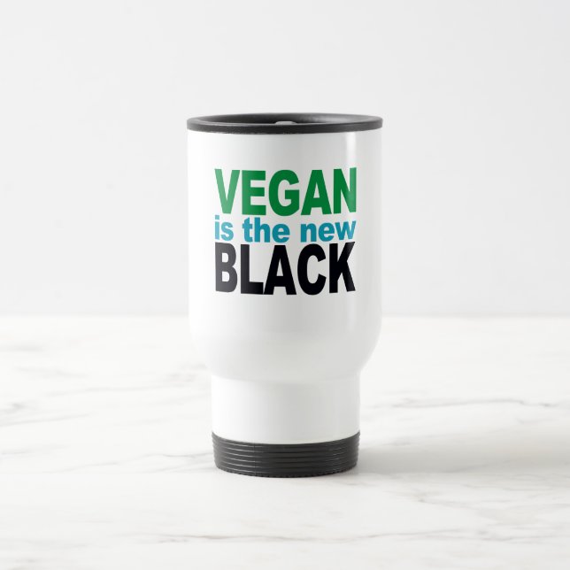 Vegan ist das neue Schwarz Reisebecher (Mittel)