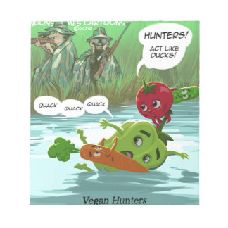 Vegan Jäger Funny Notizblock