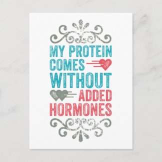 Vegan Keine Hormone hinzugefügt Postkarte