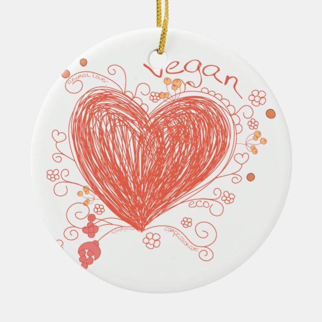 Vegan Keramikornament (Vorne)