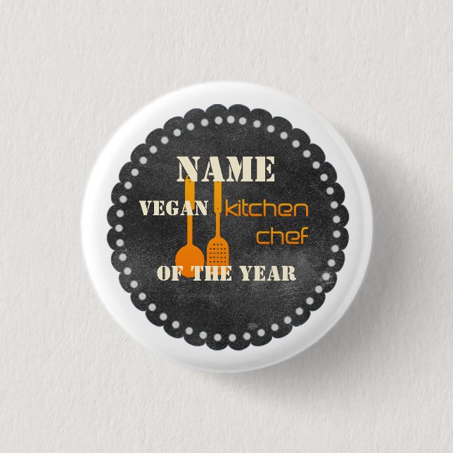 Vegan Kitchenette Koch Koch Kochfeld Jahr Schaltfl Button (Vorderseite)