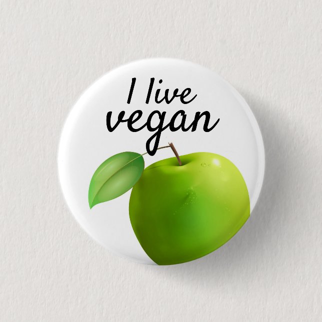 vegan leben button (Vorderseite)