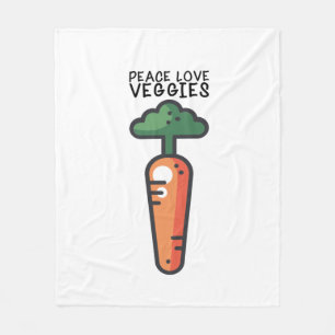 Vegan - Liebe Veggies Fleecedecke