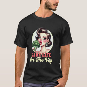 Vegan Life Vegetarier Brokkoli Veggie Lebt Leben O T-Shirt