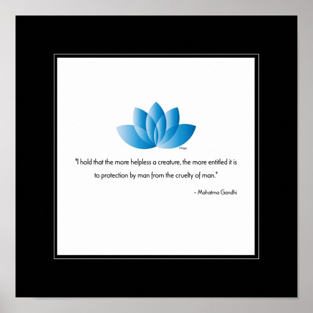 Vegan, Mahatma Gandhi - Wanddekoration Poster (Vorne)