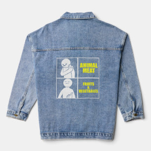 Vegan Meme Humorvolle vegetarische Ernährung Jeansjacke