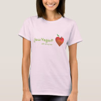 Vegan mit meiner ganzen Liebe (rotes Apfelherz)