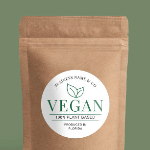 Vegan Moderne Plante Basé Boulangerie Étiquette pr