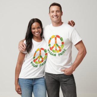 Vegan Peace Produce Pride T-shirt