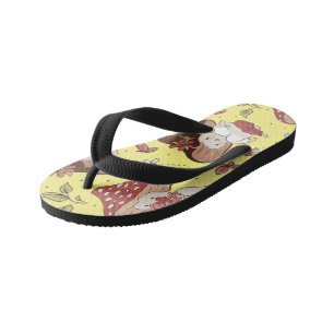 Vegan People Life - Pilzmuster Kinderbadesandalen