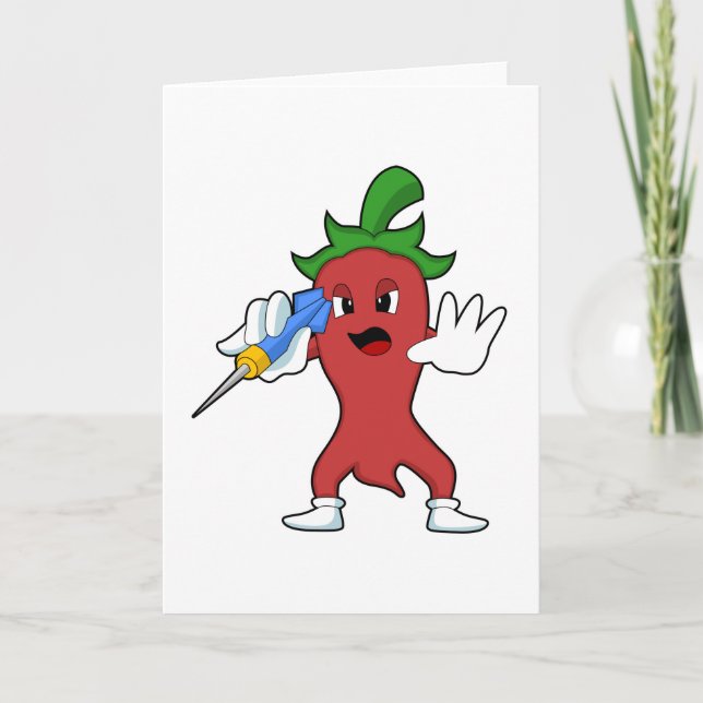 Vegan Pepper bei Darts mit Dart.PNG Karte (Vorderseite)