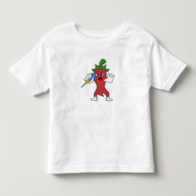 Vegan Pepper bei Darts mit Dart.PNG Kleinkind T-shirt (Vorderseite)