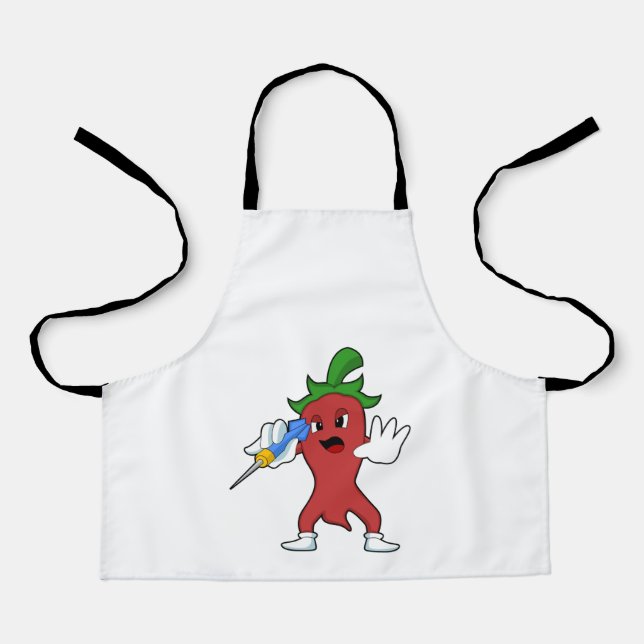 Vegan Pepper bei Darts mit Dart.PNG Schürze (Vorderseite)