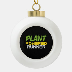 Vegan - Pflanze Powered Runner Keramik Kugel-Ornament