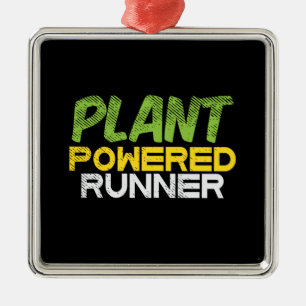 Vegan - Pflanze Powered Runner Ornament Aus Metall