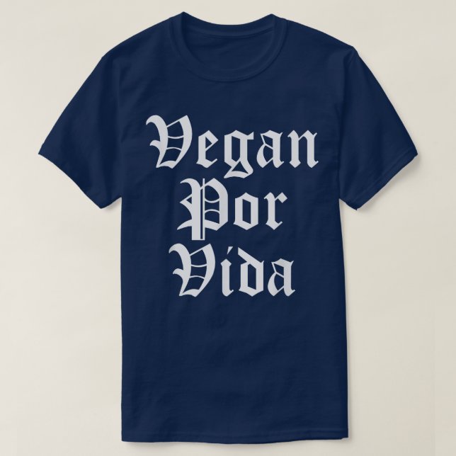 Vegan Por Vida Chola Mexican Chicana Vegeta T-Shirt (Design vorne)