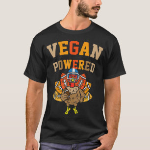 Vegan Powered Gobble Wobble und Fußball T-Shirt