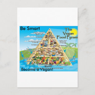 vegan-Pyramide - 800x600 Postkarte