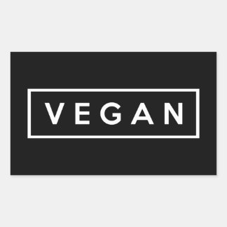 vegan. rechteckiger aufkleber