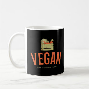 Vegan Rettend lebt eine Mahlzeit Kaffeetasse