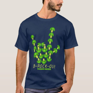 Vegan Rocks Zeichen der Hörner mit Brokkoli-Gesche T-Shirt