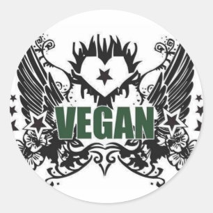 Vegan Runder Aufkleber
