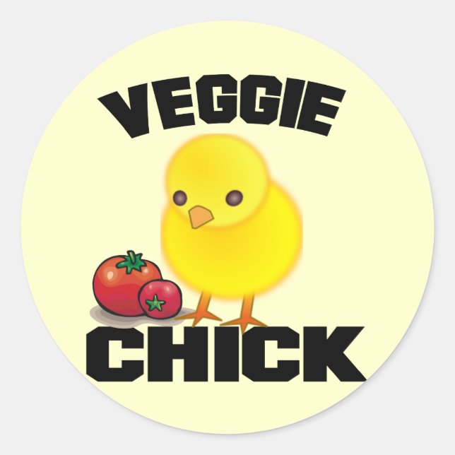 Vegan Runder Aufkleber (Vorderseite)
