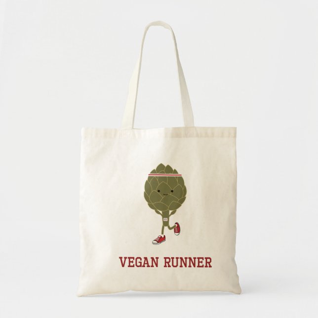 Vegan Runner Artichoke Tragetasche (Vorne)