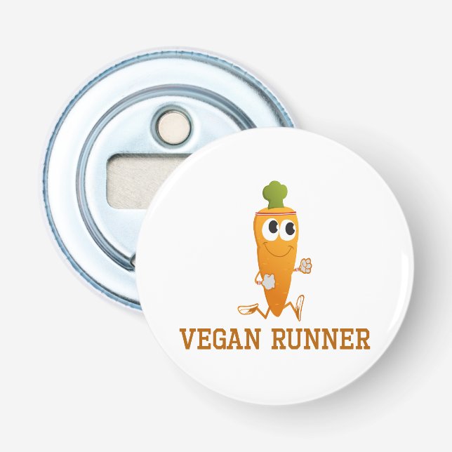 Vegan Runner Carrot Flaschenöffner (Vorderseite)