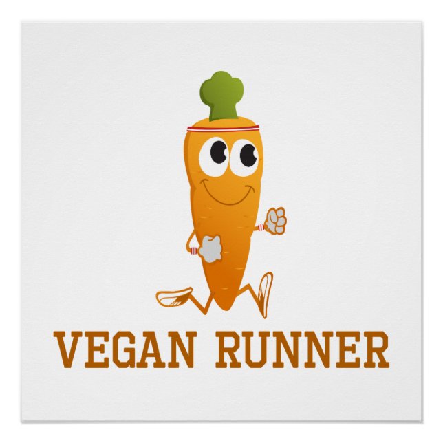 Vegan Runner Carrot Poster (Vorderseite)
