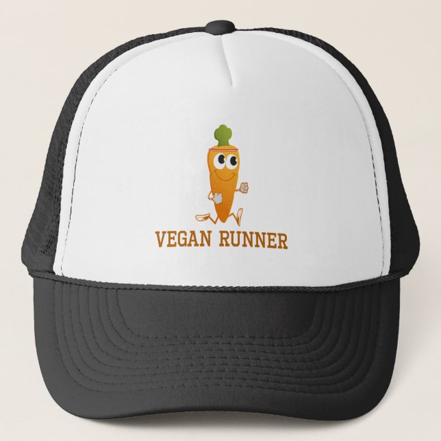 Vegan Runner Carrot Truckerkappe (Vorderseite)