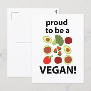 Vegan Stolz ein Veganer zu sein Postkarte