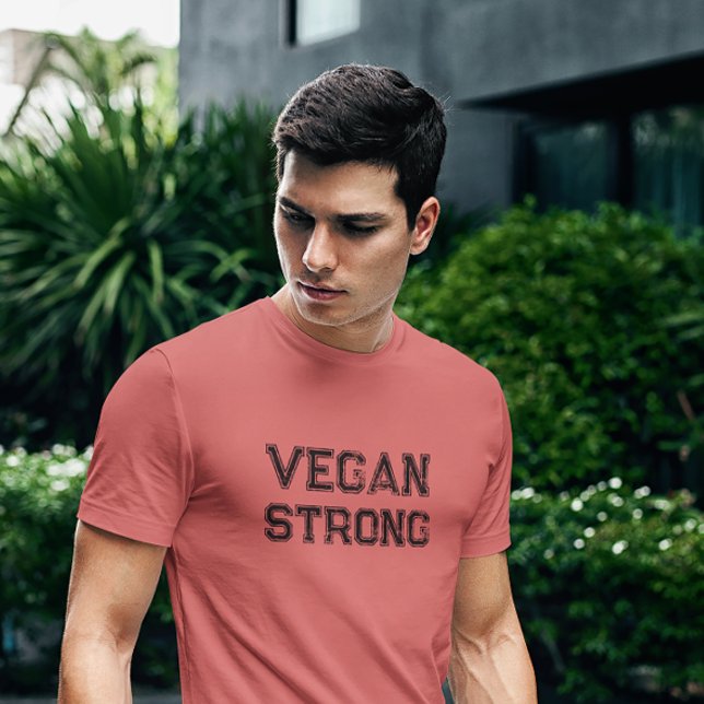 Vegan Strong Grungy Typografy Tri-Blend Shirt (Von Creator hochgeladen)
