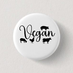 Vegan Tiere Button