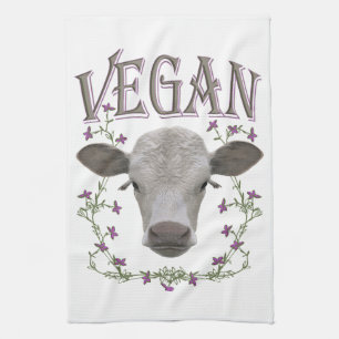 Vegan - Tiere wollen leben Küchentuch