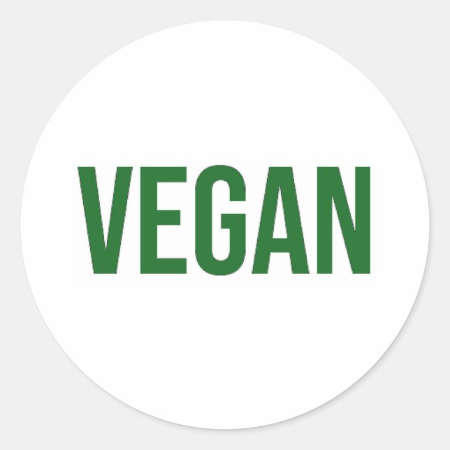Vegan - Tierrechte Runder Aufkleber (Vorderseite)