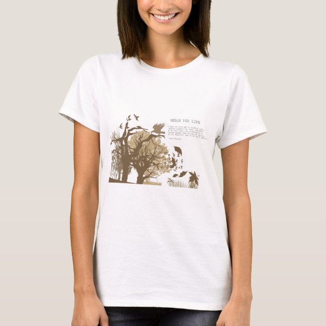 Vegan - Tolstoy Zitat T-Shirt (Vorderseite)