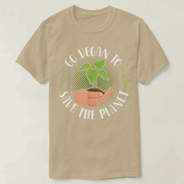 Vegan, um die Vegane pflanzliche Ernährung zu rett T-Shirt (Design vorne)